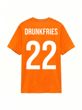 Drunkfries 22 | Unisex Oranje T-Shirt